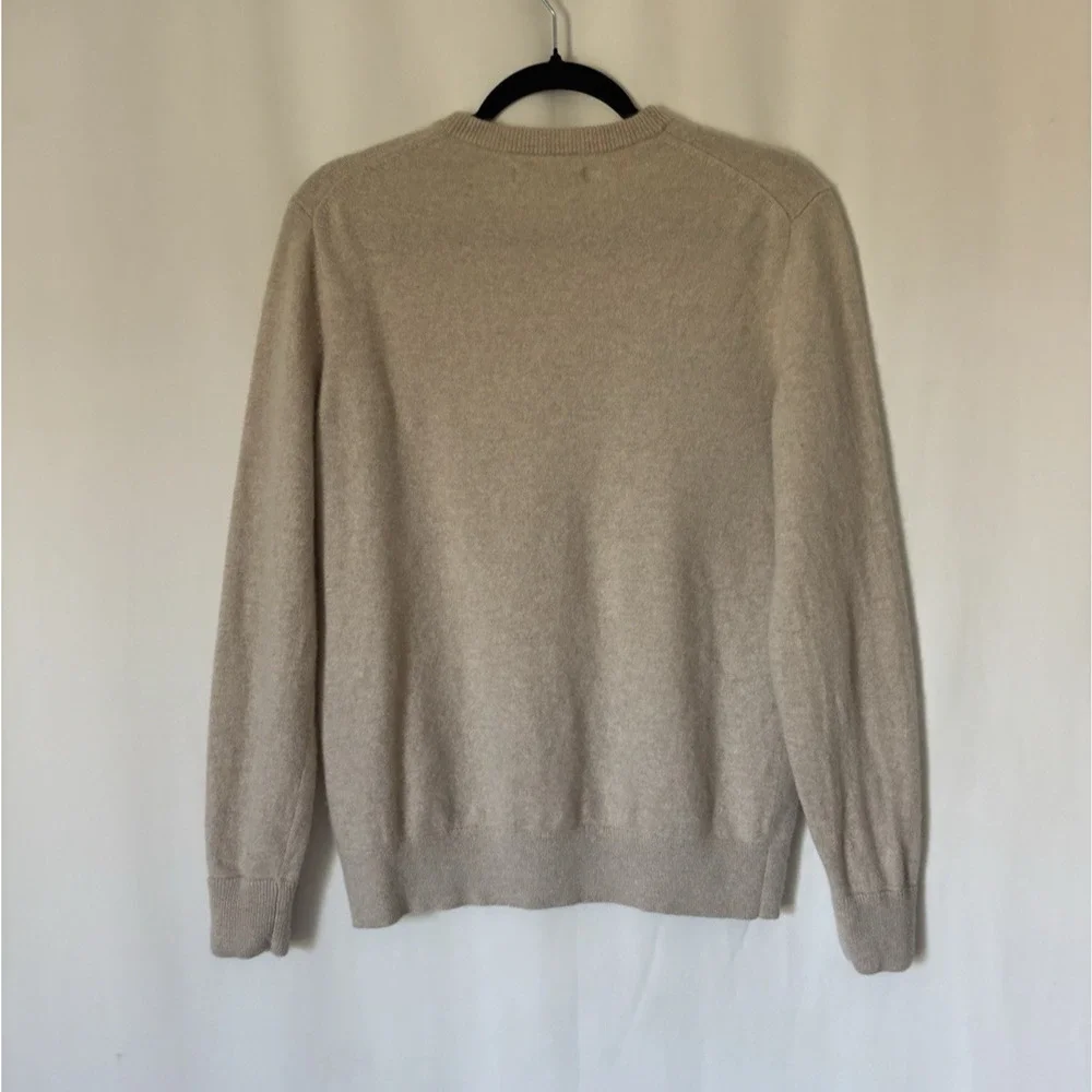 Everlane Sweater Medium Beige Crew Neck Cashmere Blend Womens - Picture 3 of 6